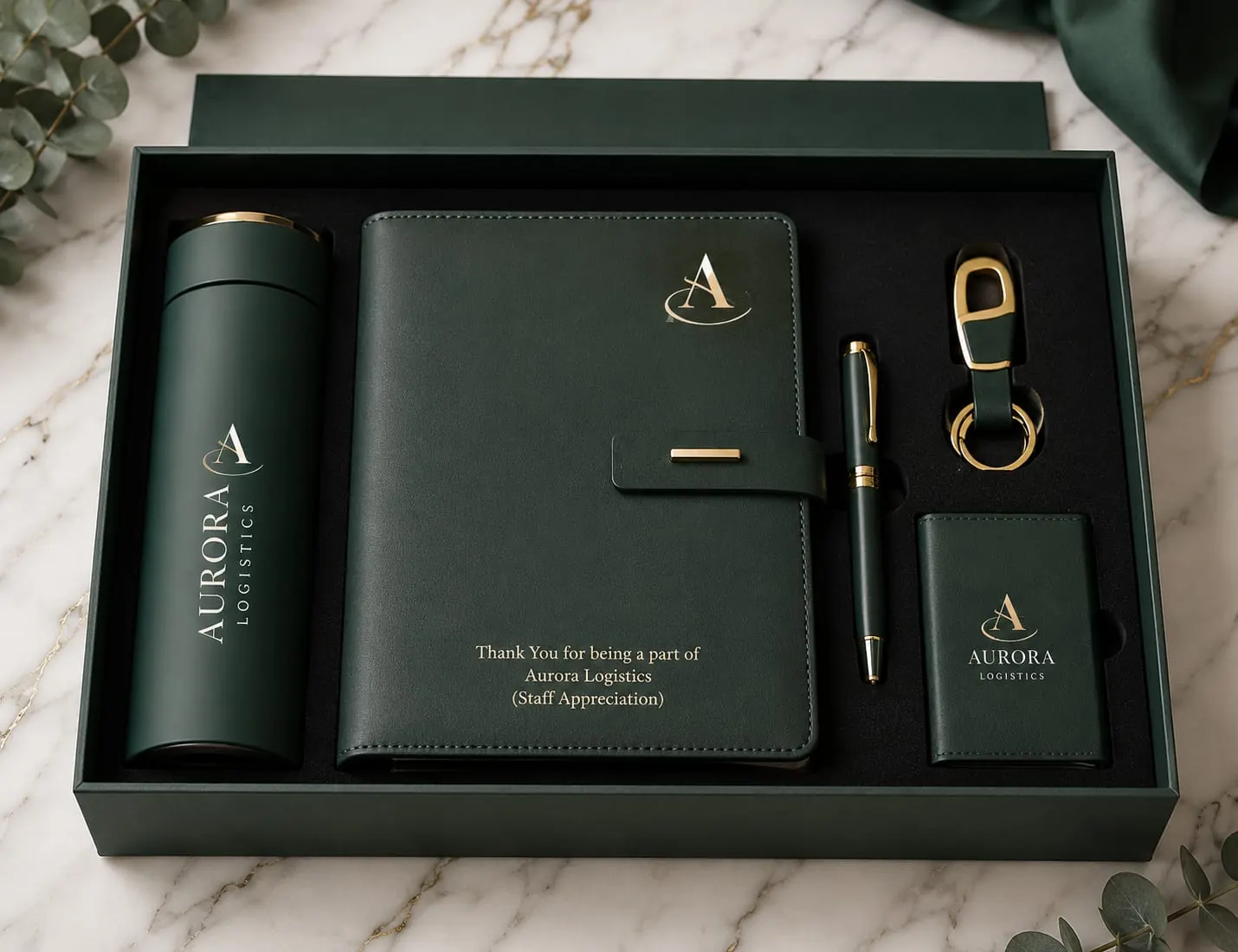 Executive corporate gift set created by Neelavarn