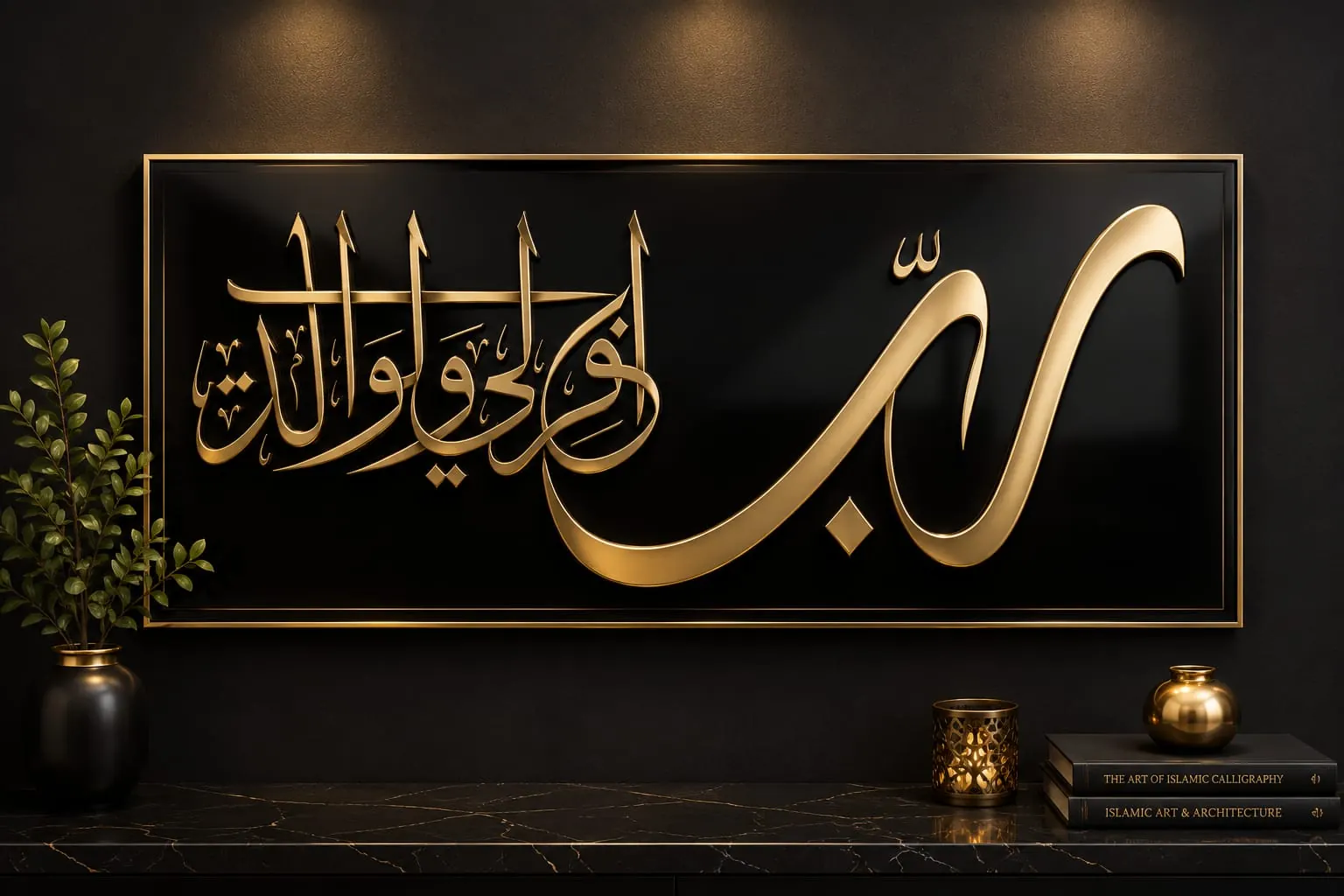 Arabic calligraphy wall décor by Neelavarn Ajman