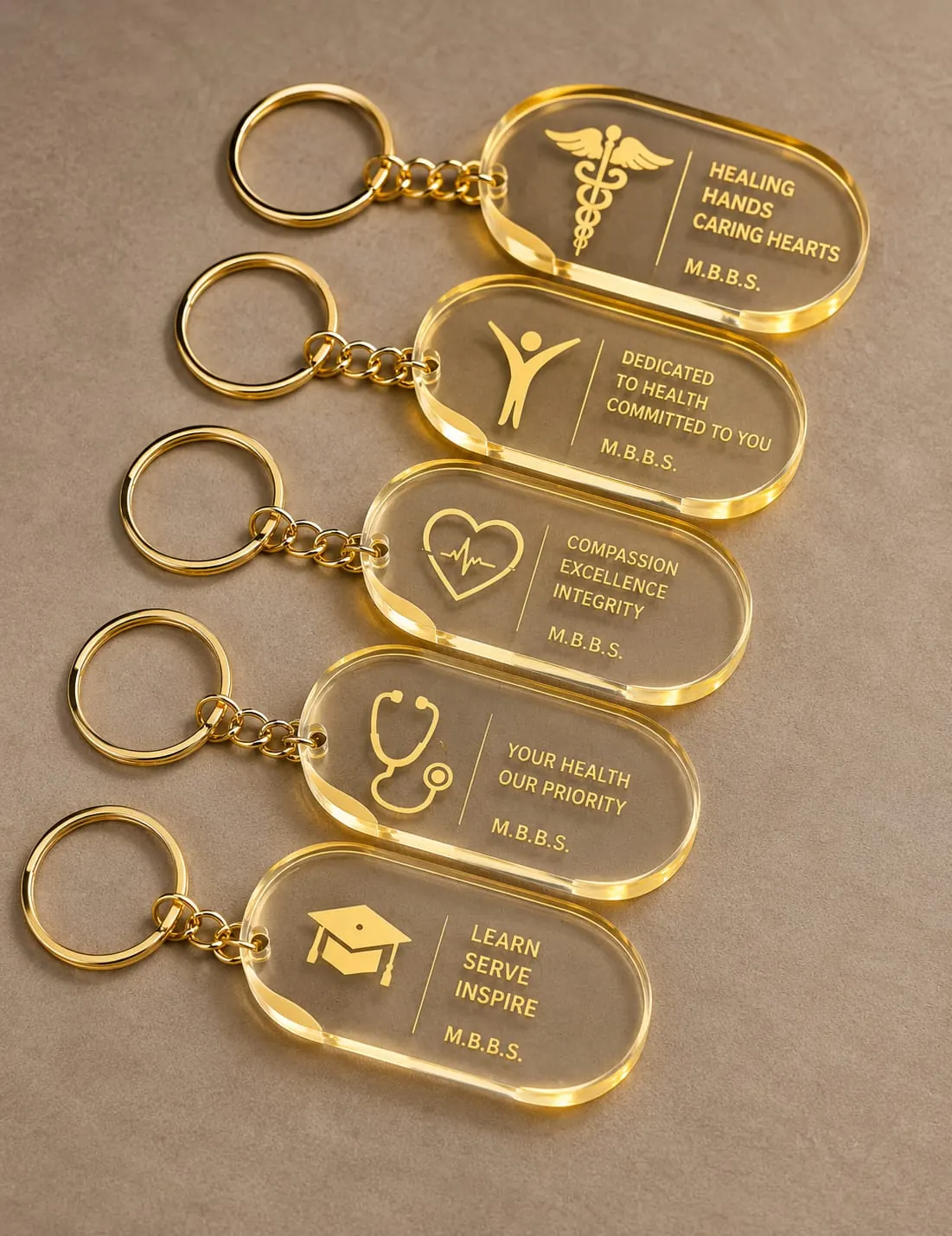 Personalized acrylic keychains by Neelavarn Ajman