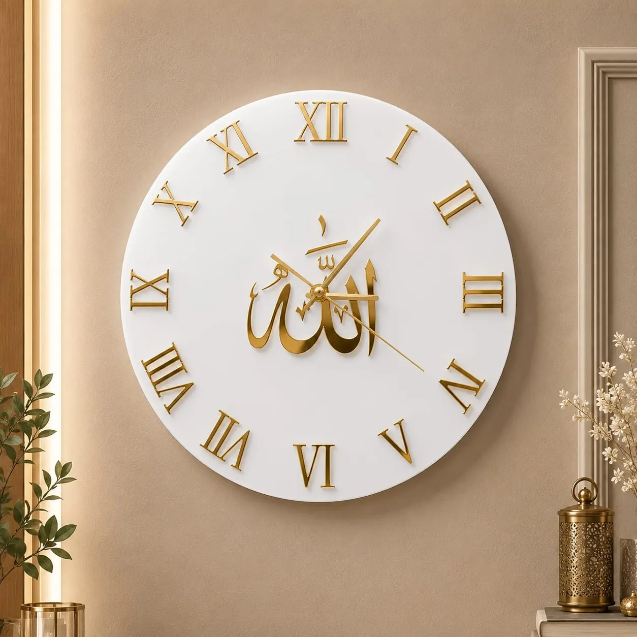 Islamic acrylic wall clock by Neelavarn Ajman
