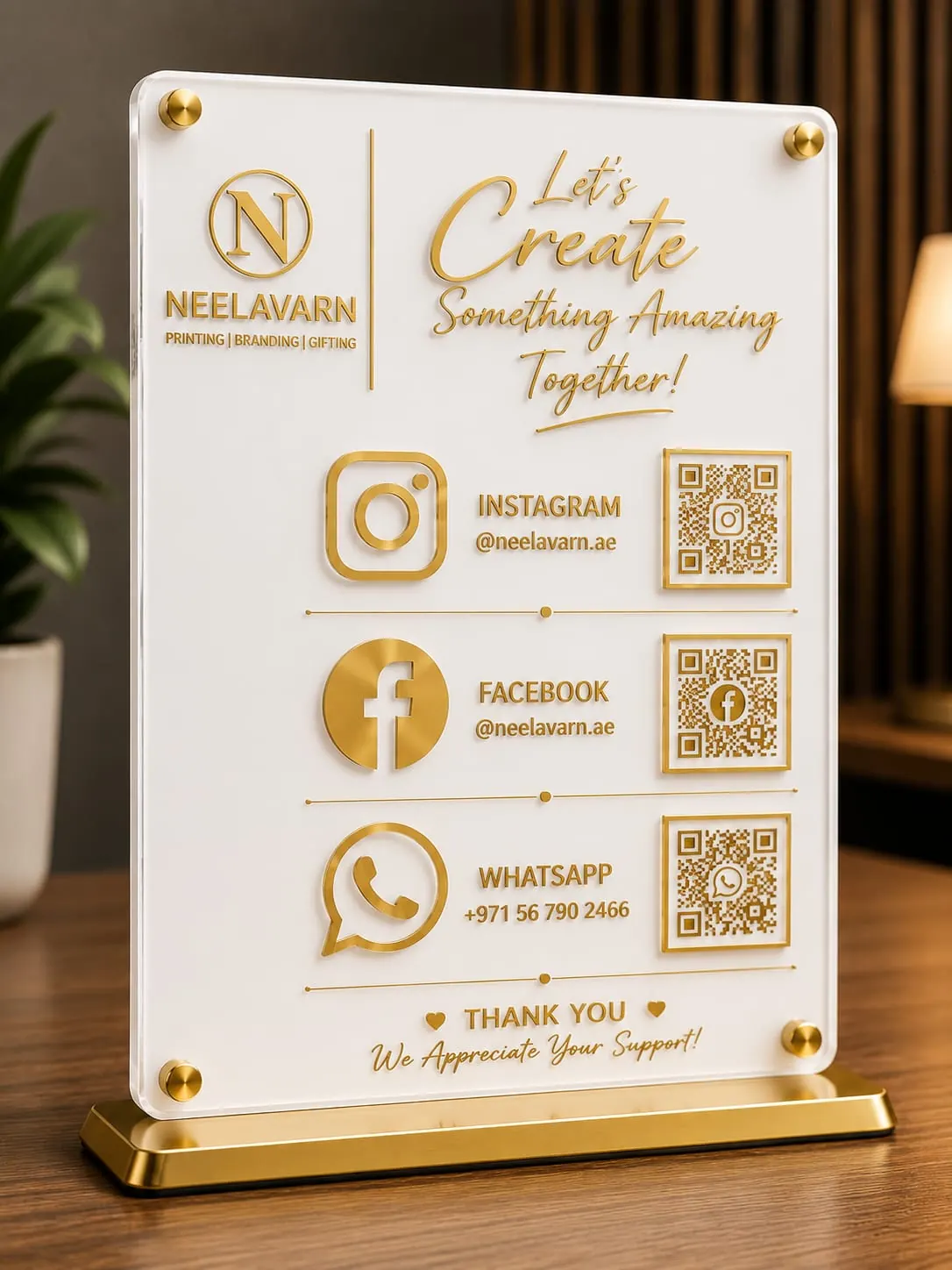 Neelavarn social media QR display created by Neelavarn in Ajman, UAE