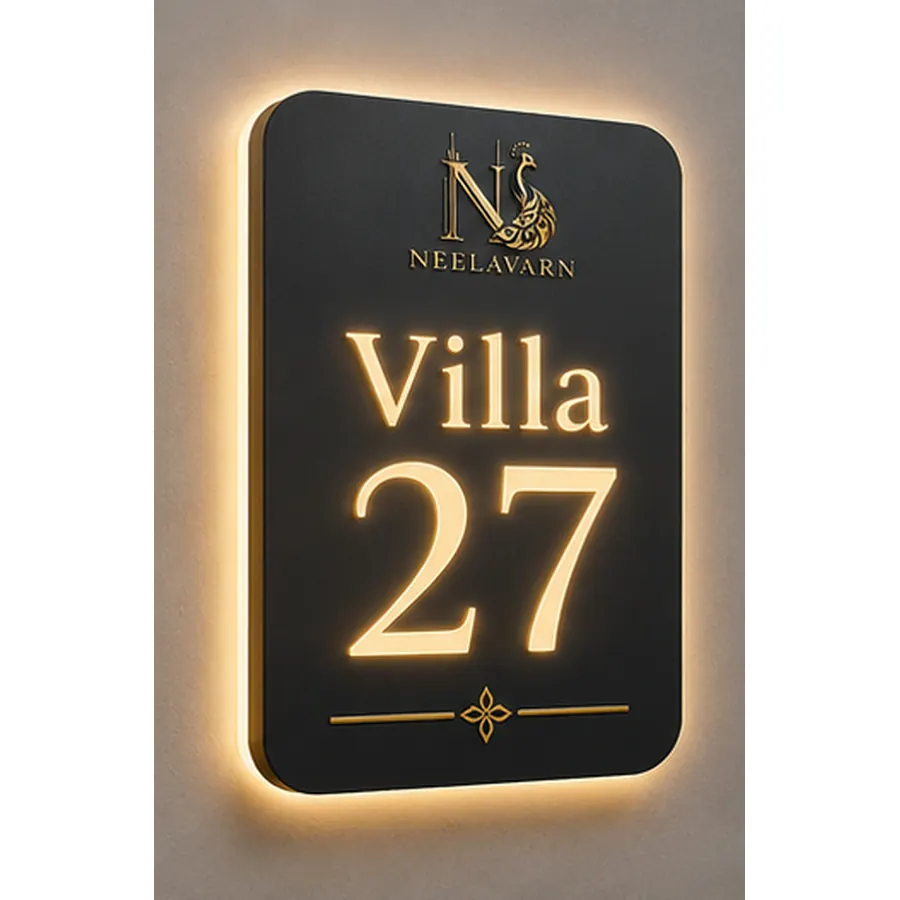 LED Backlit Name Boards by Neelavarn